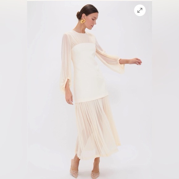 NWT TUCKERNUCK Ivory Pleated Lorraine Dress Size XXL